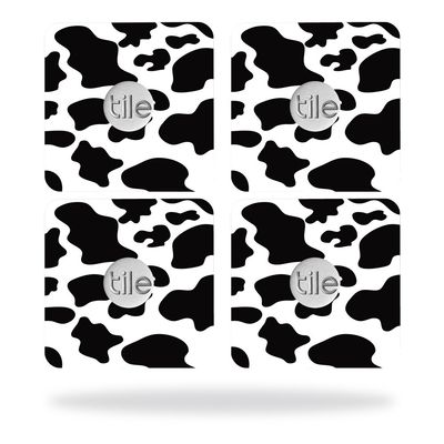 MightySkins Skin Compatible with Tile Slim Key Finder (4 Pack) wrap Cover Sticker Skins Cow Print