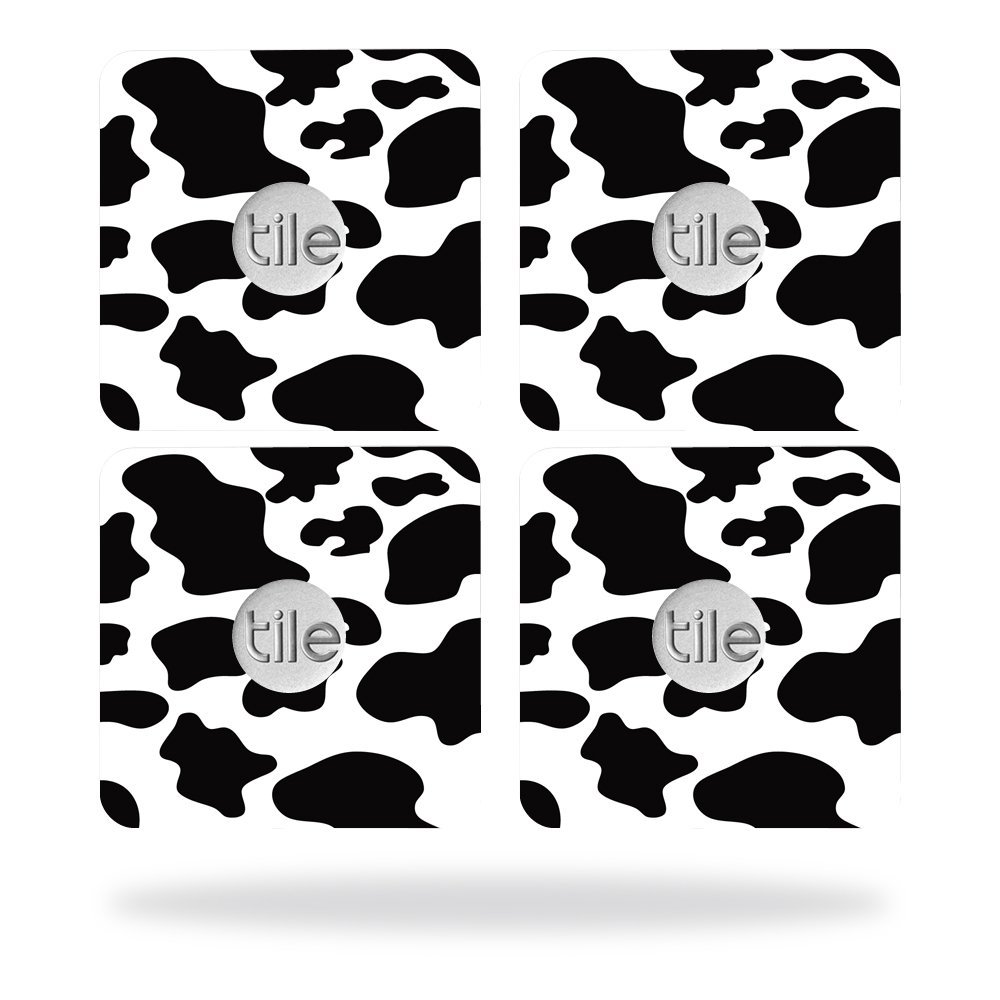 MightySkins Skin Compatible with Tile Slim Key Finder (4 Pack) wrap Cover Sticker Skins Cow Print