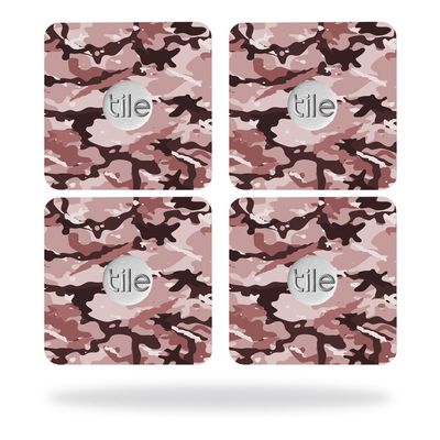 MightySkins Skin Compatible with Tile Slim Key Finder (4 Pack) wrap Cover Sticker Skins Brown Camo