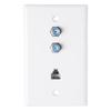 Skywalker Wall Plate w/Dual 3.0Ghz F-81 and Phone Connector (White) view 1