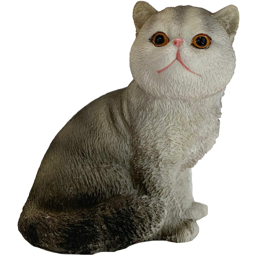 Sandicast SS33201 Small Size Calico Exotic Shorthair Cat Sculpture