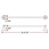 Allante Metal Towel Bar in Oil Rubbed Bronze 24 Inch view 3