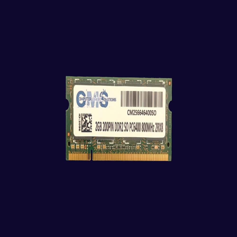 CMS 2GB (1X2GB) DDR2 6400 800MHZ Non ECC SODIMM Memory Ram Compatible with Dell Vostro 1015 Notebook (Ddr2 6400) - A40