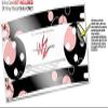 Skin Wrap Decal Set 2 Pack for Amazon Echo Dot 2 - Lots of Dots Pink on Black (2nd Generation ONLY - Echo NOT Included) view 3