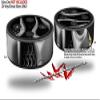 Skin Wrap Decal Set 2 Pack for Amazon Echo Dot 2 - Metal Flames Chrome (2nd Generation ONLY - Echo NOT Included) view 2