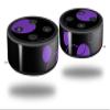 Skin Wrap Decal Set 2 Pack for Amazon Echo Dot 2 - Lots of Dots Purple on Black (2nd Generation ONLY - Echo NOT Included) view 1