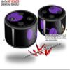 Skin Wrap Decal Set 2 Pack for Amazon Echo Dot 2 - Lots of Dots Purple on Black (2nd Generation ONLY - Echo NOT Included) view 2