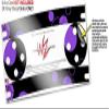 Skin Wrap Decal Set 2 Pack for Amazon Echo Dot 2 - Lots of Dots Purple on Black (2nd Generation ONLY - Echo NOT Included) view 3