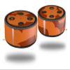 Skin Wrap Decal Set 2 Pack for Amazon Echo Dot 2 - Deathrock Bats Orange (2nd Generation ONLY - Echo NOT Included) view 1