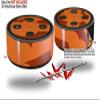 Skin Wrap Decal Set 2 Pack for Amazon Echo Dot 2 - Deathrock Bats Orange (2nd Generation ONLY - Echo NOT Included) view 2