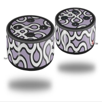 Skin Wrap Decal Set 2 Pack for Amazon Echo Dot 2 - Locknodes 03 Lavender (2nd Generation ONLY - Echo NOT Included)