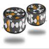 Skin Wrap Decal Set 2 Pack for Amazon Echo Dot 2 - Locknodes 04 Orange (2nd Generation ONLY - Echo NOT Included) view 1