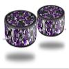 Skin Wrap Decal Set 2 Pack for Amazon Echo Dot 2 - Splatter Girly Skull Purple (2nd Generation ONLY - Echo NOT Included) view 1
