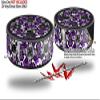 Skin Wrap Decal Set 2 Pack for Amazon Echo Dot 2 - Splatter Girly Skull Purple (2nd Generation ONLY - Echo NOT Included) view 2