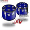 Skin Wrap Decal Set 2 Pack for Amazon Echo Dot 2 - Paper Planes Royal Blue (2nd Generation ONLY - Echo NOT Included) view 2