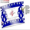 Skin Wrap Decal Set 2 Pack for Amazon Echo Dot 2 - Paper Planes Royal Blue (2nd Generation ONLY - Echo NOT Included) view 3