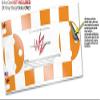 Skin Wrap Decal Set 2 Pack for Amazon Echo Dot 2 - Psycho Stripes Orange and White (2nd Generation ONLY - Echo NOT Included) view 3
