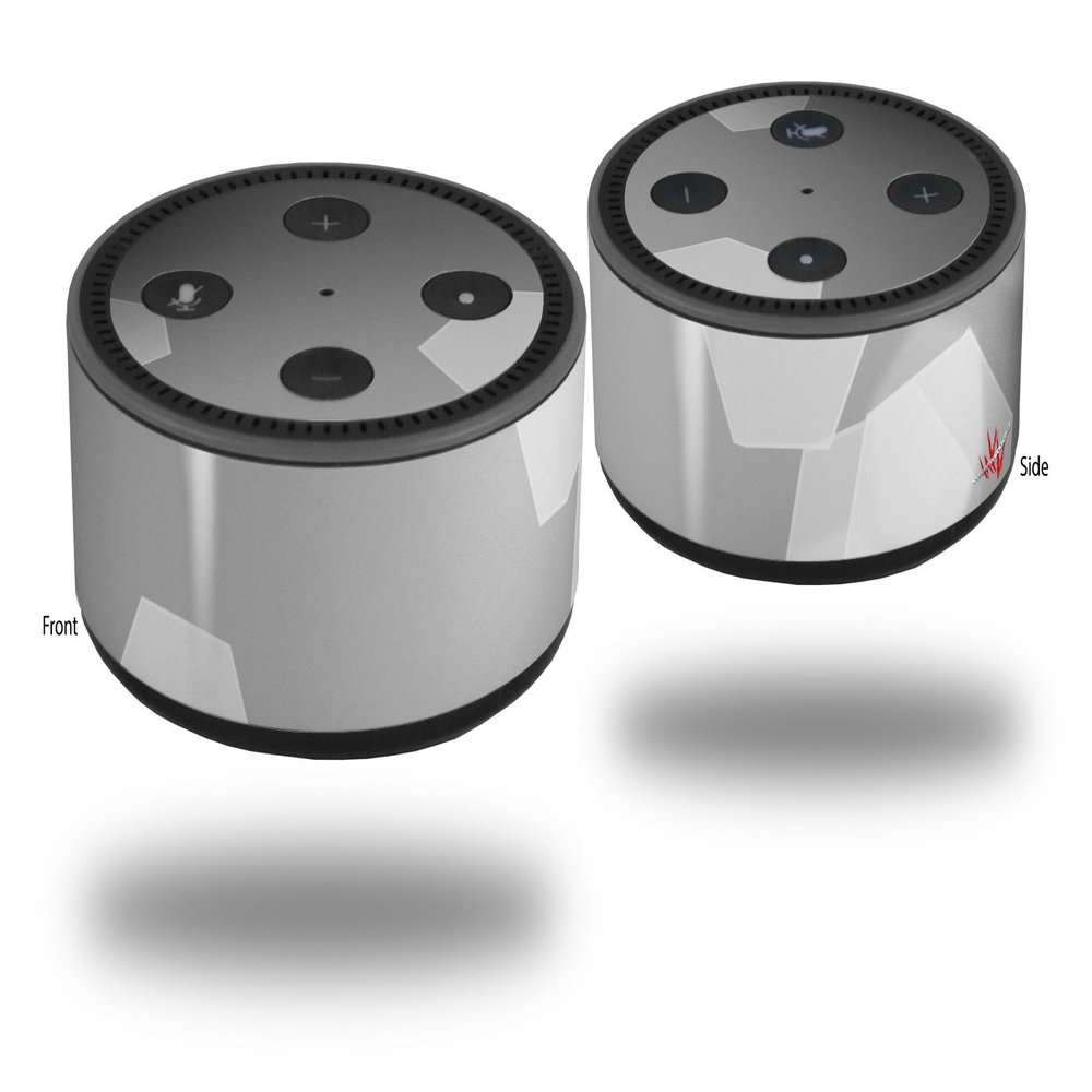 Skin Wrap Decal Set 2 Pack for Amazon Echo Dot 2 - Bokeh Hex Grey (2nd Generation ONLY - Echo NOT Included)