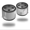 Skin Wrap Decal Set 2 Pack for Amazon Echo Dot 2 - Bokeh Hex Grey (2nd Generation ONLY - Echo NOT Included) view 1