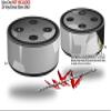 Skin Wrap Decal Set 2 Pack for Amazon Echo Dot 2 - Bokeh Hex Grey (2nd Generation ONLY - Echo NOT Included) view 2