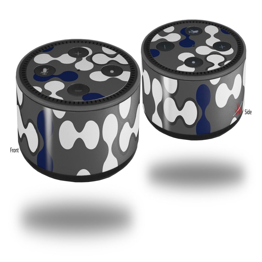 Skin Wrap Decal Set 2 Pack for Amazon Echo Dot 2 - Locknodes 04 Navy Blue (2nd Generation ONLY - Echo NOT INCLUDED)