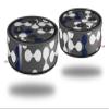 Skin Wrap Decal Set 2 Pack for Amazon Echo Dot 2 - Locknodes 04 Navy Blue (2nd Generation ONLY - Echo NOT INCLUDED) view 1