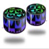 Skin Wrap Decal Set 2 Pack for Amazon Echo Dot 2 - Love Heart Checkers Rainbow (2nd Generation ONLY - Echo NOT Included) view 1