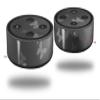 Skin Wrap Decal Set 2 Pack for Amazon Echo Dot 2 - Bokeh Butterflies Grey (2nd Generation ONLY - Echo NOT Included) view 1