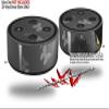 Skin Wrap Decal Set 2 Pack for Amazon Echo Dot 2 - Bokeh Butterflies Grey (2nd Generation ONLY - Echo NOT Included) view 2