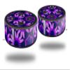 Skin Wrap Decal Set 2 Pack for Amazon Echo Dot 2 - Daisies Purple (2nd Generation ONLY - Echo NOT Included) view 1