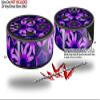 Skin Wrap Decal Set 2 Pack for Amazon Echo Dot 2 - Daisies Purple (2nd Generation ONLY - Echo NOT Included) view 2