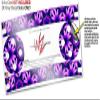 Skin Wrap Decal Set 2 Pack for Amazon Echo Dot 2 - Daisies Purple (2nd Generation ONLY - Echo NOT Included) view 3