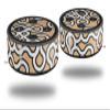 Skin Wrap Decal Set 2 Pack for Amazon Echo Dot 2 - Locknodes 03 Peach (2nd Generation ONLY - Echo NOT Included) view 1