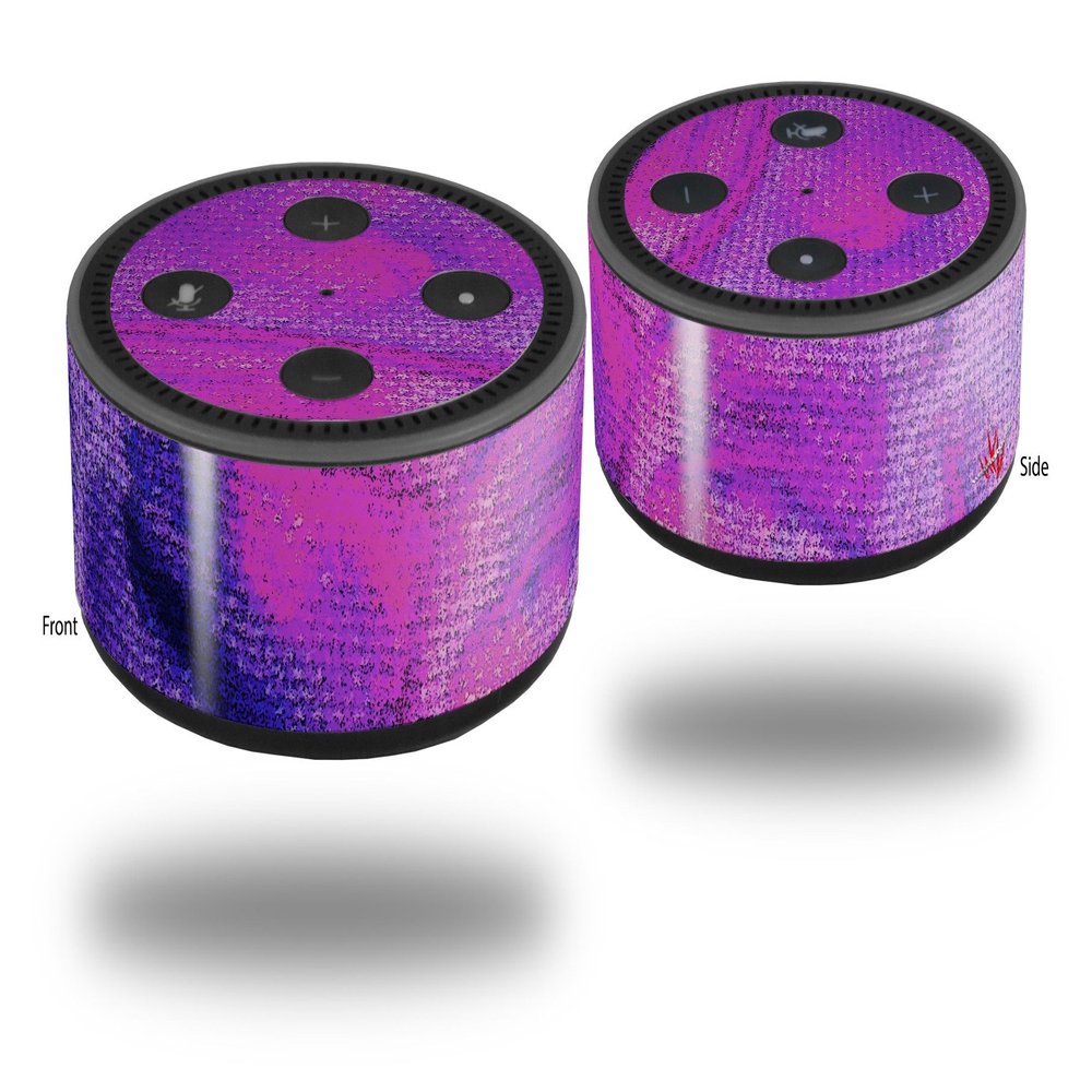 Skin Wrap Decal Set 2 Pack for Amazon Echo Dot 2 - Painting Purple Splash (2nd Generation ONLY - Echo NOT Included)