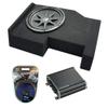 American Sound Connection Compatible with 2014-2018 Chevy Silverado Crew Cab Kicker Bundle Comp C12 Single 12 Sub Box CXA400.1 view 1