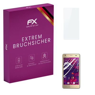 atFoliX Plastic Glass Protective Film compatible with Cubot Echo, 9H Hybrid-Glass FX Screen Protector
