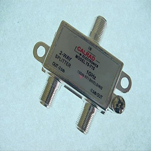 Calrad 75-715, 2-Way 1GHz 130db Isolation Splitter w- F Connectors