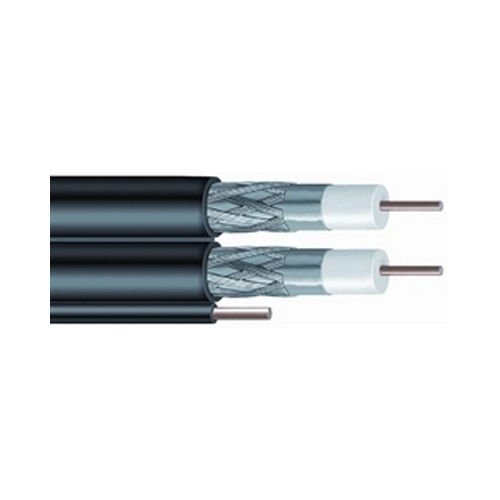 500ft DIRECTV APPROVED 3Ghz DUAL SOLID BARE COPPER RG6 COAXIAL CABLE 18AWG with COPPER GROUND MESSENGER UL ETL HD SATELLITE