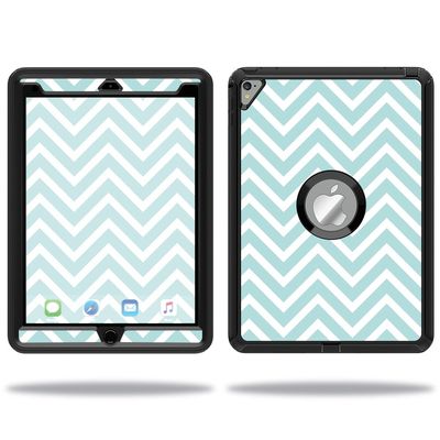 MightySkins Skin Compatible with OtterBox Defender Apple iPad Pro 9.7 Case wrap Cover Sticker Skins Aqua Chevron
