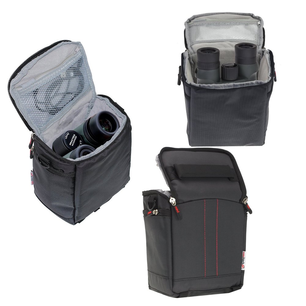 Navitech Black Protective Portable Handheld Binocular Case and Travel Bag Compatible With Nikon Sport Lite 10x25 DCF Binocular