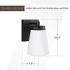 Generation Lighting 8638601-12 Transitional One Light Outdoor Wall Lantern from Seagull - Renville Collection in Black Finish, 100 Total Watts, 10.25 Inch Height view 3