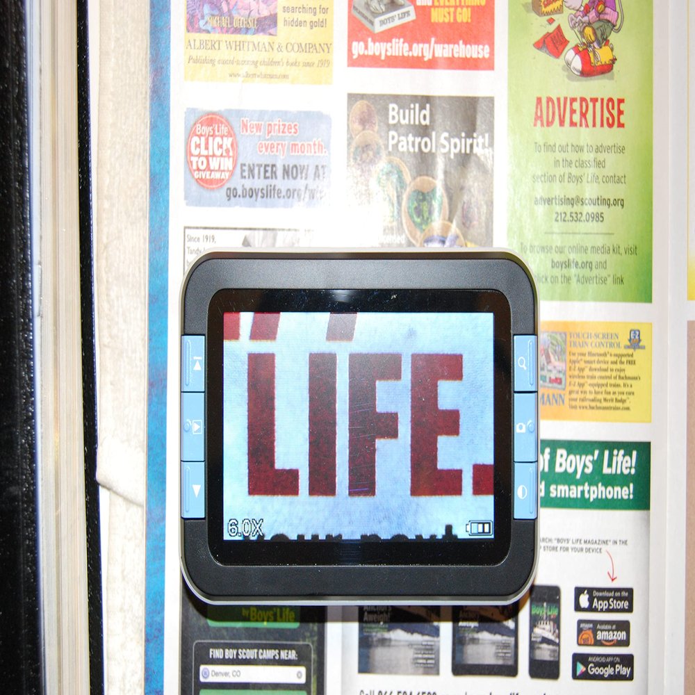 Visee LVM-480 4.3" Digital Magnifier with 4-Level Magnifications and 3 Color Modes for Low Visions