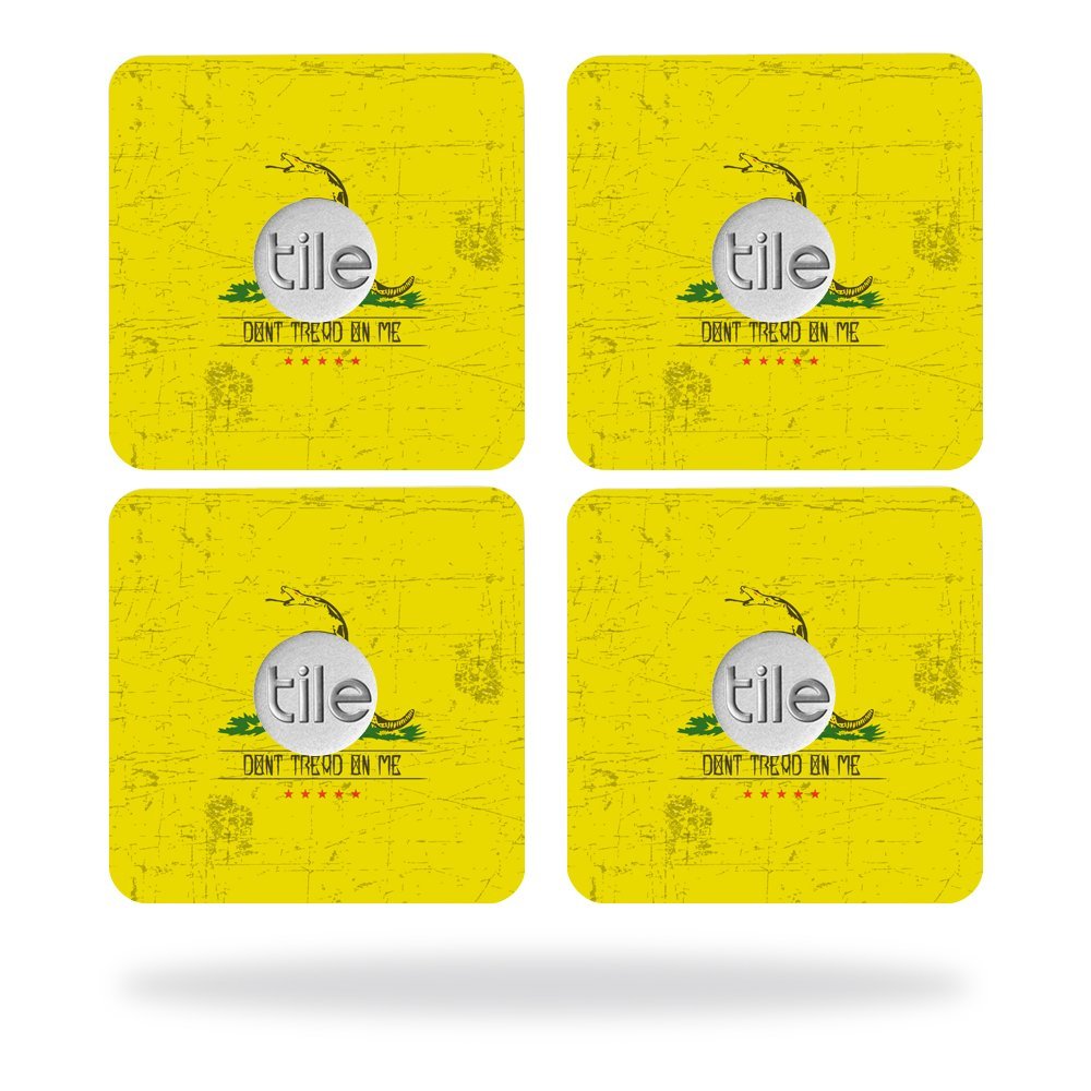 MightySkins Skin Compatible with Tile Slim Key Finder (4 Pack) wrap Cover Sticker Skins Dont Tread