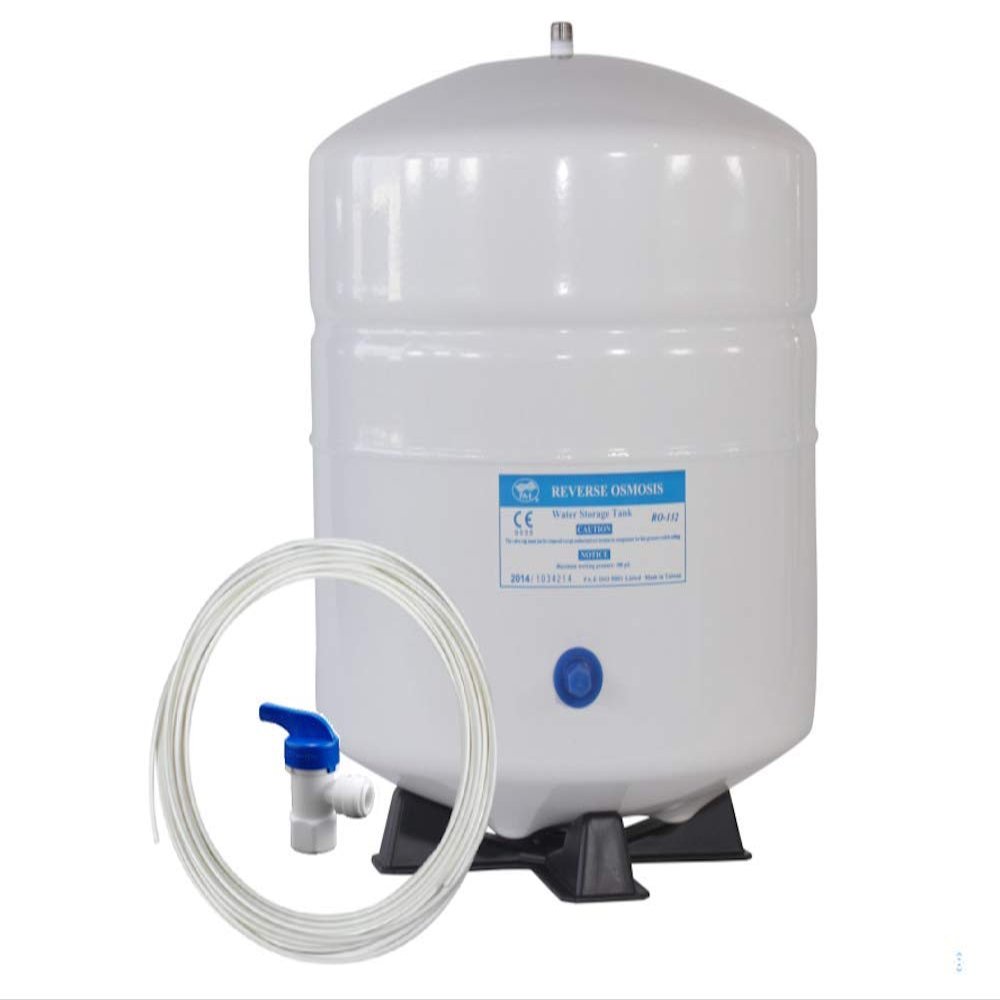 Reverse Osmosis Water Storage Pressure Tank 4.5 Gallon (3.2 Gal Capacity) RO-132 Plus Tank Valve and 1/4" Tubing by Oceanic Water Systems