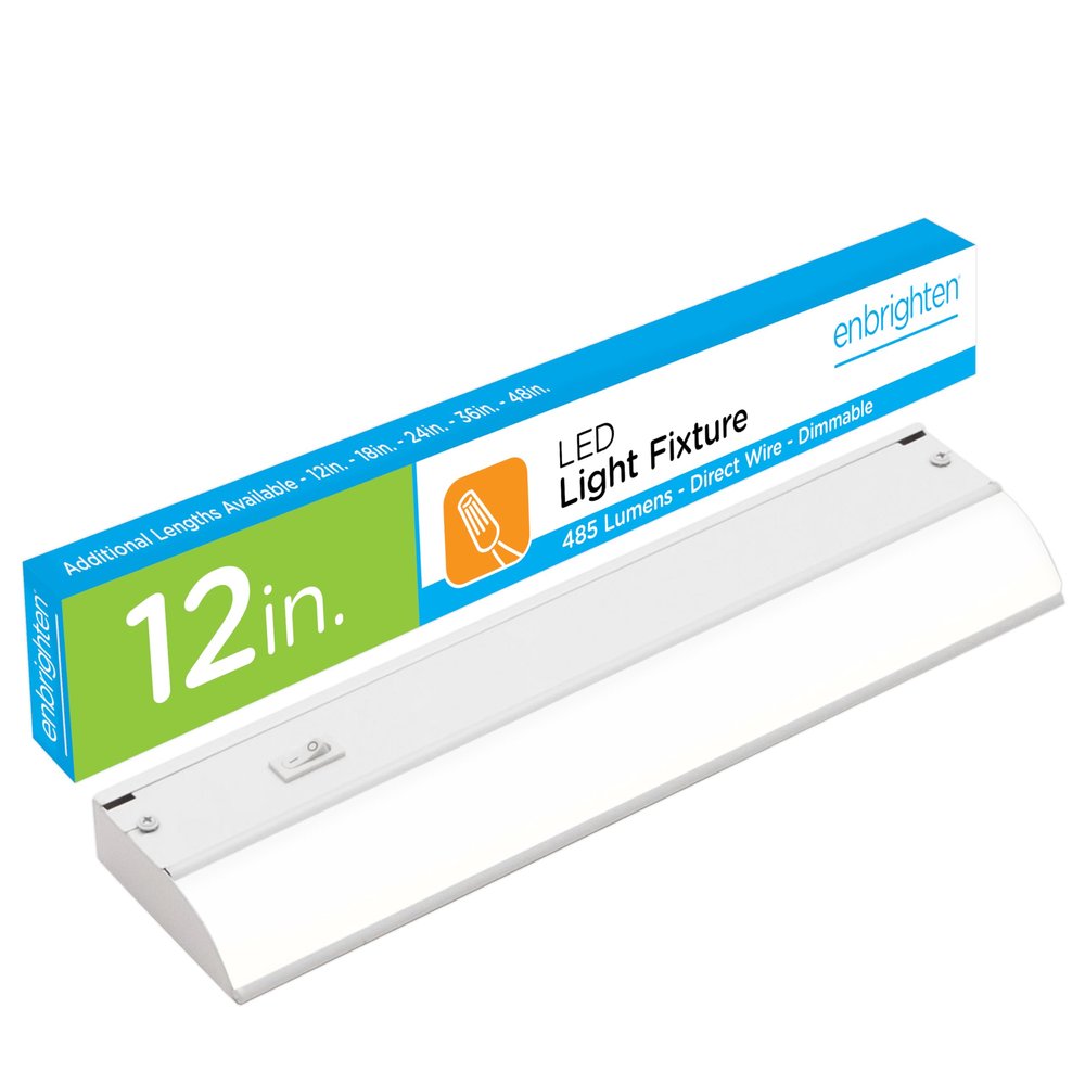 Enbrighten 12 Inch Premium Front Phase LED Under Cabinet Light Fixture