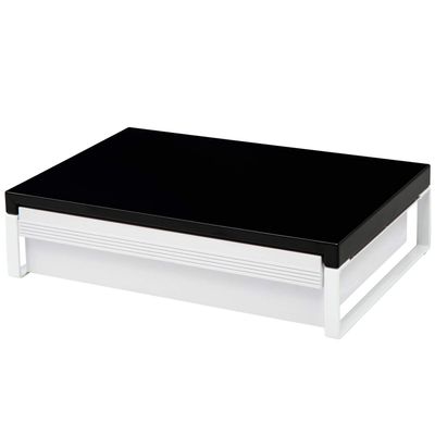 LIHIT LAB Desktop Stand with Drawer, 9.8 x 15.4 x 3.9 Inches, Black (A7341-24)