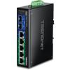 TRENDnet 7-Port Industrial Gigabit PoE+ DIN-Rail Switch, TI-PG62, 120W PoE Power Budget, 14Gbps, IP50 Rated, NDAA & TAA Compliant, Ethernet Splitter, Lifetime Protection view 1