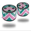 Skin Wrap Decal Set 2 Pack for Amazon Echo Dot 2 - Zig Zag Teal Pink and Gray (2nd Generation ONLY - Echo NOT Included) view 1