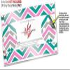 Skin Wrap Decal Set 2 Pack for Amazon Echo Dot 2 - Zig Zag Teal Pink and Gray (2nd Generation ONLY - Echo NOT Included) view 3