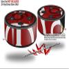 Skin Wrap Decal Set 2 Pack for Amazon Echo Dot 2 - Love and Peace Red (2nd Generation ONLY - Echo NOT Included) view 2